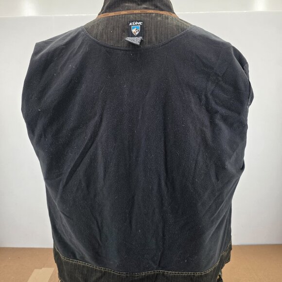 Kuhl Jacket Black FadeVintage Patina Dye Canvas Fleece Burr Lined Zip Men XLarge - Picture 11 of 15